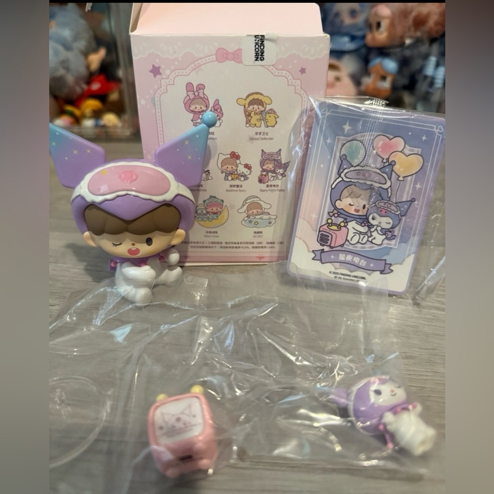Zzoton x Sanrio Finding Unicorn Bedtime Series Kuromi Figurine